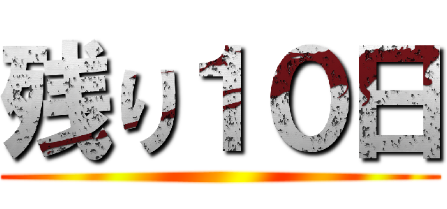 残り１０日 ()