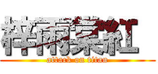 梓雨棠紅  (attack on titan)