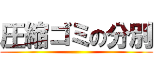 圧縮ゴミの分別 ()