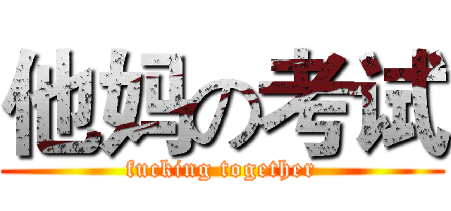 他妈の考试 (fucking together)