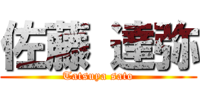 佐藤 達弥 (Tatsuya sato)
