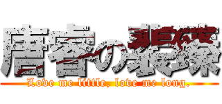 唐睿の裴臻 (Love me little, love me long.)