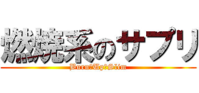 燃焼系のサプリ (Burn　Up　Slim)