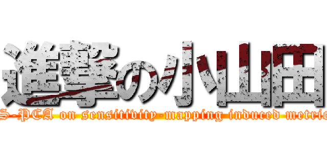 進撃の小山田 ( S-PCA on sensitivity-mapping induced metric)