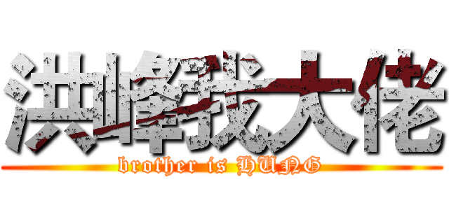 洪峰我大佬 (brother is HUNG)