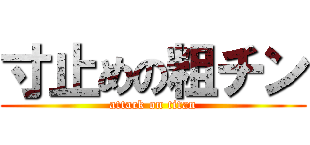 寸止めの粗チン (attack on titan)