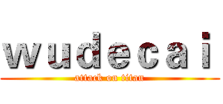 ｗｕｄｅｃａｉ  (attack on titan)