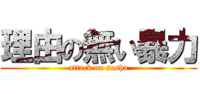 理由の無い暴力 (attack on sasha)