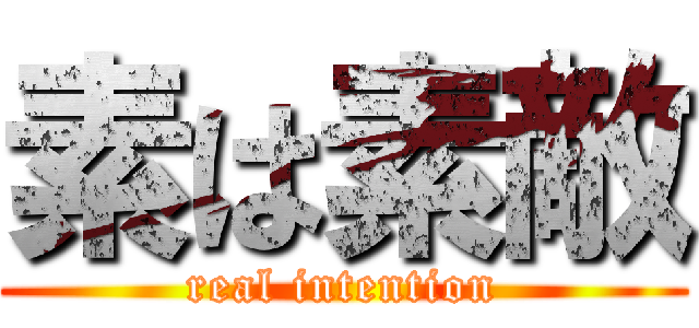 素は素敵 (real intention)