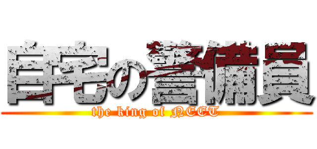 自宅の警備員 (the king of NEET)