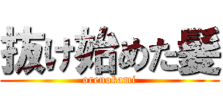 抜け始めた髪 (orenokami)