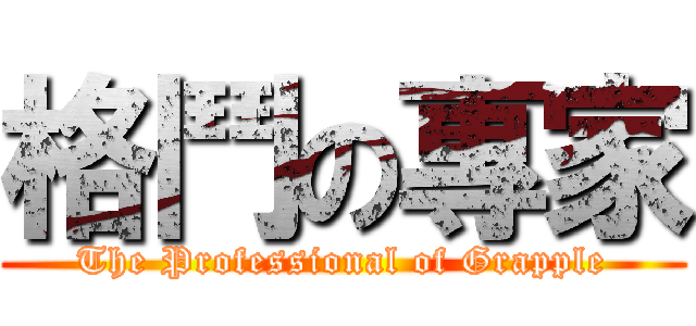 格鬥の專家 (The Professional of Grapple)