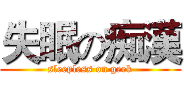 失眠の痴漢 (sleepless on geek)