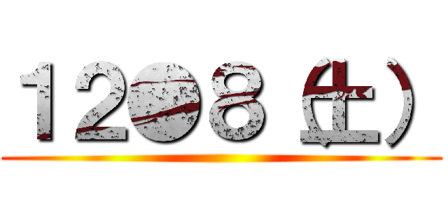 １２●８（土） ()