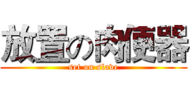 放置の肉便器 (set on slave)