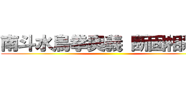 南斗水鳥拳奥義 断固相殺拳 ()