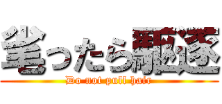 毟ったら駆逐 (Do not pull hair)
