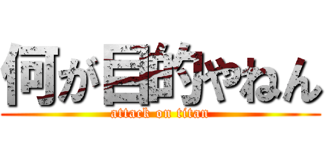 何が目的やねん (attack on titan)