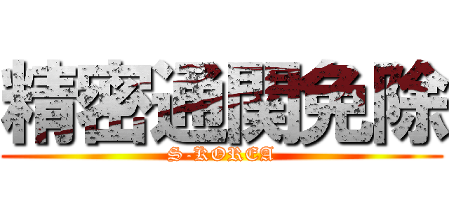 精密通関免除 (S-KOREA)