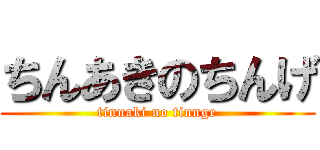 ちんあきのちんげ (tinnaki no tinnge)