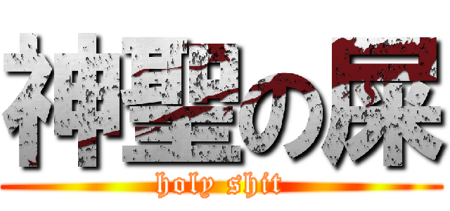 神聖の屎 (holy shit)