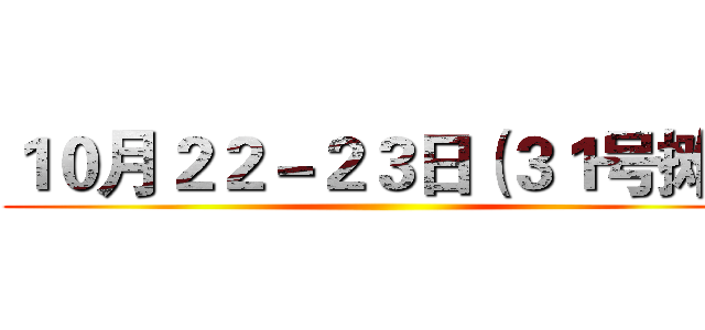 １０月２２－２３日（３１号摊） ()