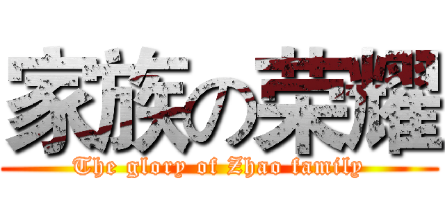 家族の荣耀 (The glory of Zhao family)