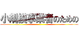 小規模事業者のための ()