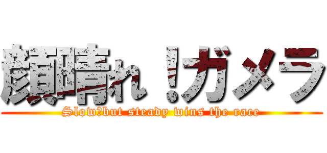 顔晴れ！ガメラ (Slow　but steady wins the race)