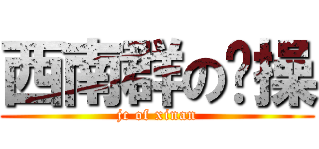 西南群の节操 (jc of xinan)