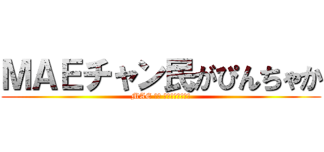 ＭＡＥチャン民がぴんちゃか (MAE ｉｎ ｐｉｎｃｈａｋａ)