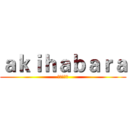 ａｋｉｈａｂａｒａ (あきはばら)