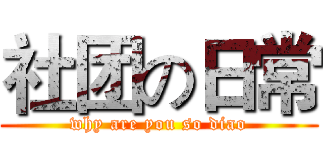 社团の日常 (why are you so diao)