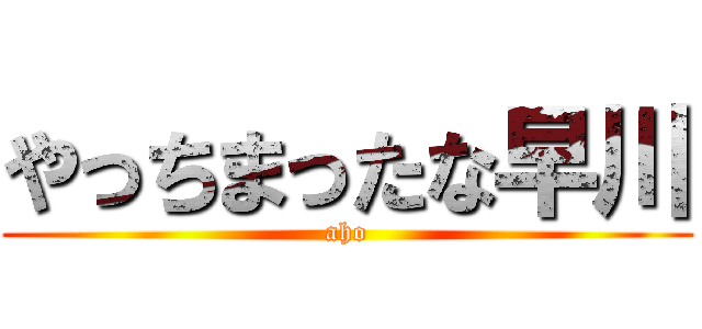 やっちまったな早川 (aho)