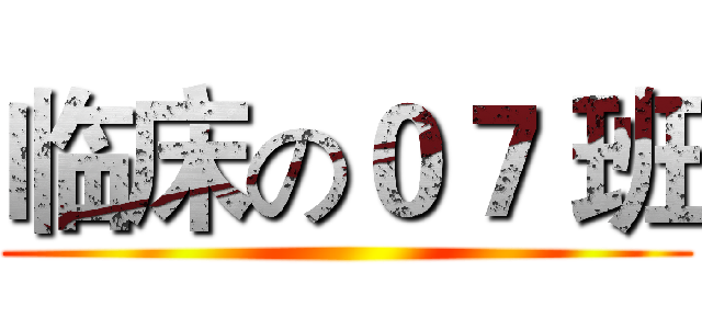 临床の０７ 班 ()