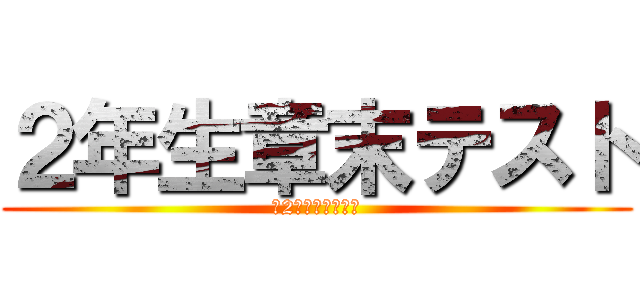 ２年生章末テスト (～2章連立方程式～)