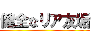 健全なリア友垢 ()