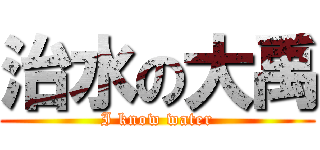 治水の大禹 (I know water)