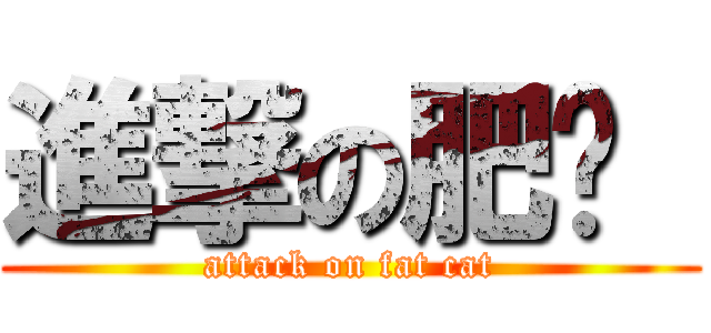 進撃の肥瞄  (attack on fat cat)