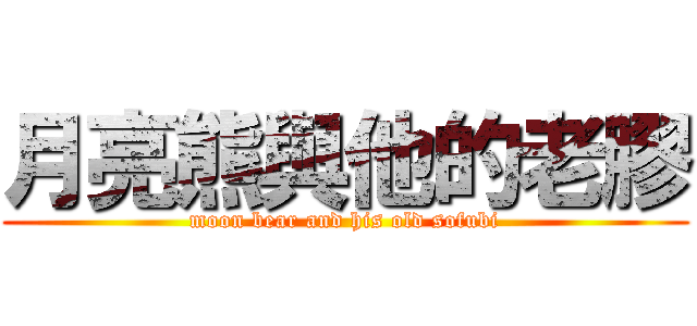 月亮熊與他的老膠 (moon bear and his old sofubi)