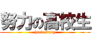 努力の高校生 (hard study)