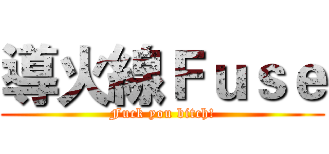 導火線Ｆｕｓｅ (Fuck you bitch!)