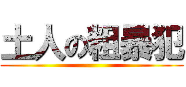 土人の粗暴犯 ()