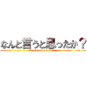 なんと言うと思ったか？ (attack on titan)