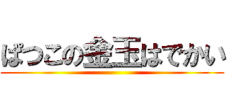 ぱつこの金玉はでかい ()