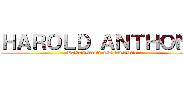 ＨＡＲＯＬＤ ＡＮＴＨＯＮＹ (PACAHUALA FERNANDEZ)