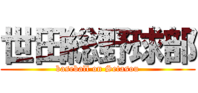 世田総野球部 (baseball on Setasou)