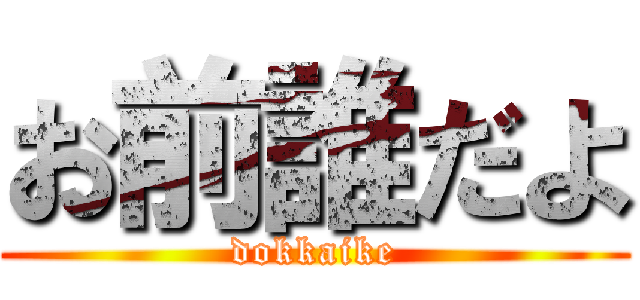お前誰だよ (dokkaike)