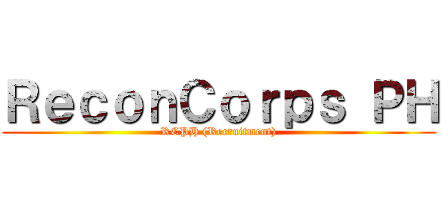 ＲｅｃｏｎＣｏｒｐｓ ＰＨ (RCPH (Recruitment))