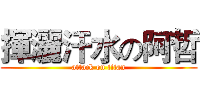 揮灑汗水の阿哲 (attack on titan)